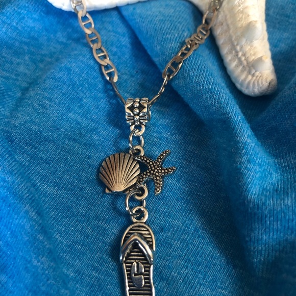 NWT, Handmade by A Charmed Life. Silver Bail with Ocean Themed Charms - Picture 5 of 7